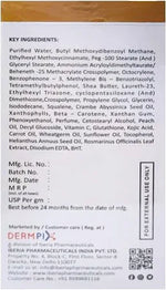 Photo safe gold sunscreen